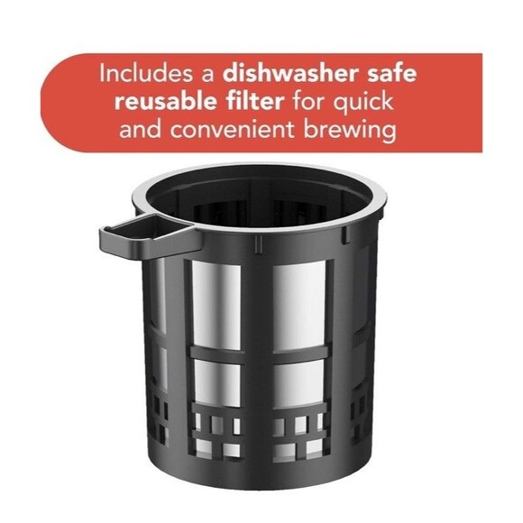 Gourmia GCM3180 12-Cup Digital Coffee Maker with Built-In Grinder Grind & Brew - Picture 4 of 5